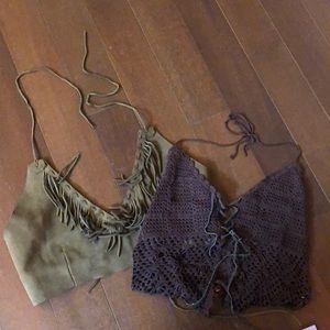 Two halter festival tops